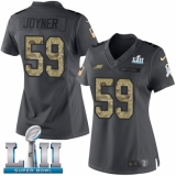 Women's Nike Philadelphia Eagles #59 Seth Joyner Limited Black 2016 Salute to Service Super Bowl LII NFL Jersey