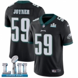 Youth Nike Philadelphia Eagles #59 Seth Joyner Black Alternate Vapor Untouchable Limited Player Super Bowl LII NFL Jersey