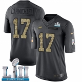Youth Nike Philadelphia Eagles #17 Harold Carmichael Limited Black 2016 Salute to Service Super Bowl LII NFL Jersey