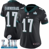 Women's Nike Philadelphia Eagles #17 Harold Carmichael Black Alternate Vapor Untouchable Limited Player Super Bowl LII NFL Jersey