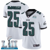Youth Nike Philadelphia Eagles #25 Tommy McDonald White Vapor Untouchable Limited Player Super Bowl LII NFL Jersey