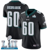 Men's Nike Philadelphia Eagles #60 Chuck Bednarik Black Alternate Vapor Untouchable Limited Player Super Bowl LII NFL Jersey