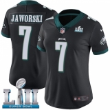 Women's Nike Philadelphia Eagles #7 Ron Jaworski Black Alternate Vapor Untouchable Limited Player Super Bowl LII NFL Jersey
