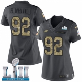 Women's Nike Philadelphia Eagles #92 Reggie White Limited Black 2016 Salute to Service Super Bowl LII NFL Jersey