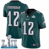 Youth Nike Philadelphia Eagles #12 Randall Cunningham Midnight Green Team Color Vapor Untouchable Limited Player Super Bowl LII NFL Jersey