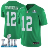 Youth Nike Philadelphia Eagles #12 Randall Cunningham Limited Green Rush Vapor Untouchable Super Bowl LII NFL Jersey