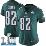 Women's Nike Philadelphia Eagles #82 Mike Quick Midnight Green Team Color Vapor Untouchable Limited Player Super Bowl LII NFL Jersey