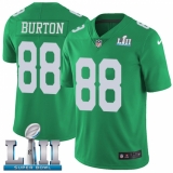 Youth Nike Philadelphia Eagles #88 Trey Burton Limited Green Rush Vapor Untouchable Super Bowl LII NFL Jersey