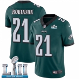 Youth Nike Philadelphia Eagles #21 Patrick Robinson Midnight Green Team Color Vapor Untouchable Limited Player Super Bowl LII NFL Jersey