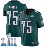 Youth Nike Philadelphia Eagles #75 Vinny Curry Midnight Green Team Color Vapor Untouchable Limited Player Super Bowl LII NFL Jersey