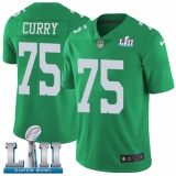 Youth Nike Philadelphia Eagles #75 Vinny Curry Limited Green Rush Vapor Untouchable Super Bowl LII NFL Jersey