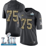 Youth Nike Philadelphia Eagles #75 Vinny Curry Limited Black 2016 Salute to Service Super Bowl LII NFL Jersey