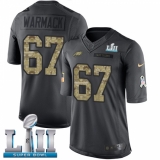Men's Nike Philadelphia Eagles #67 Chance Warmack Limited Black 2016 Salute to Service Super Bowl LII NFL Jersey