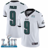 Men's Nike Philadelphia Eagles #9 Nick Foles White Vapor Untouchable Limited Player Super Bowl LII NFL Jersey