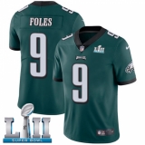 Youth Nike Philadelphia Eagles #9 Nick Foles Midnight Green Team Color Vapor Untouchable Limited Player Super Bowl LII NFL Jersey