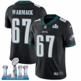 Youth Nike Philadelphia Eagles #67 Chance Warmack Black Alternate Vapor Untouchable Limited Player Super Bowl LII NFL Jersey