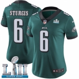 Women's Nike Philadelphia Eagles #6 Caleb Sturgis Midnight Green Team Color Vapor Untouchable Limited Player Super Bowl LII NFL Jersey