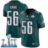 Youth Nike Philadelphia Eagles #56 Chris Long Midnight Green Team Color Vapor Untouchable Limited Player Super Bowl LII NFL Jersey