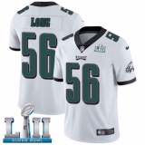 Youth Nike Philadelphia Eagles #56 Chris Long White Vapor Untouchable Limited Player Super Bowl LII NFL Jersey