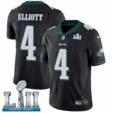 Men's Nike Philadelphia Eagles #4 Jake Elliott Black Alternate Vapor Untouchable Limited Player Super Bowl LII NFL Jersey