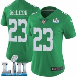 Women's Nike Philadelphia Eagles #23 Rodney McLeod Limited Green Rush Vapor Untouchable Super Bowl LII NFL Jersey