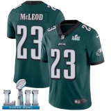 Men's Nike Philadelphia Eagles #23 Rodney McLeod Midnight Green Team Color Vapor Untouchable Limited Player Super Bowl LII NFL Jersey