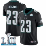Men's Nike Philadelphia Eagles #23 Rodney McLeod Black Alternate Vapor Untouchable Limited Player Super Bowl LII NFL Jersey
