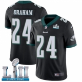 Men's Nike Philadelphia Eagles #24 Corey Graham Black Alternate Vapor Untouchable Limited Player Super Bowl LII NFL Jersey