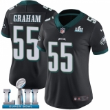 Women's Nike Philadelphia Eagles #55 Brandon Graham Black Alternate Vapor Untouchable Limited Player Super Bowl LII NFL Jersey