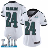 Women's Nike Philadelphia Eagles #24 Corey Graham White Vapor Untouchable Limited Player Super Bowl LII NFL Jersey