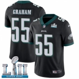 Men's Nike Philadelphia Eagles #55 Brandon Graham Black Alternate Vapor Untouchable Limited Player Super Bowl LII NFL Jersey