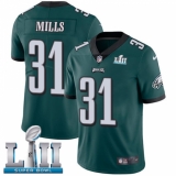 Youth Nike Philadelphia Eagles #31 Jalen Mills Midnight Green Team Color Vapor Untouchable Limited Player Super Bowl LII NFL Jersey