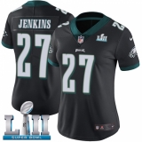 Women's Nike Philadelphia Eagles #27 Malcolm Jenkins Black Alternate Vapor Untouchable Limited Player Super Bowl LII NFL Jersey