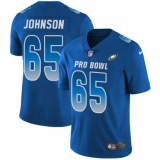 Women's Nike Philadelphia Eagles #65 Lane Johnson Limited Royal Blue 2018 Pro Bowl NFL Jersey