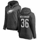 Women's Nike Philadelphia Eagles #36 Brian Westbrook Ash One Color Pullover Hoodie