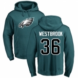 Nike Philadelphia Eagles #36 Brian Westbrook Green Name & Number Logo Pullover Hoodie