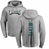 Nike Philadelphia Eagles #86 Zach Ertz Ash Backer Pullover Hoodie