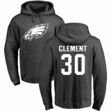 Nike Philadelphia Eagles #30 Corey Clement Ash One Color Pullover Hoodie