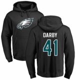 Nike Philadelphia Eagles #41 Ronald Darby Black Name & Number Logo Pullover Hoodie
