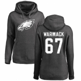 Women's Nike Philadelphia Eagles #67 Chance Warmack Ash One Color Pullover Hoodie