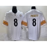 Men's Nike Pittsburgh Steelers #8 Kenny Pickett White 2023 F.U.S.E. Vapor Untouchable Stitched Jersey