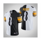 Men's Pittsburgh Steelers #8 Kenny Pickett White Black Split Limited Stitched Jersey