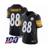 Youth Pittsburgh Steelers #88 Nick Vannett Black Team Color Vapor Untouchable Limited Player 100th Season Football Jersey