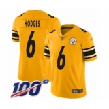 Youth Pittsburgh Steelers #6 Devlin Hodges Limited Gold Inverted Legend 100th Season Football Jersey