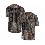 Youth Pittsburgh Steelers #81 Zach Gentry Camo Rush Realtree Limited Football Jersey