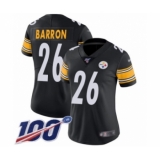 Women's Pittsburgh Steelers #26 Mark Barron Black Team Color Vapor Untouchable Limited Player 100th Season Football Jersey