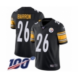 Youth Pittsburgh Steelers #26 Mark Barron Black Team Color Vapor Untouchable Limited Player 100th Season Football Jersey