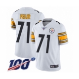 Men's Pittsburgh Steelers #71 Matt Feiler White Vapor Untouchable Limited Player 100th Season Football Jersey
