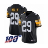 Youth Pittsburgh Steelers #29 Kam Kelly Black Alternate Vapor Untouchable Limited Player 100th Season Football Jersey
