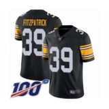 Youth Pittsburgh Steelers #39 Minkah Fitzpatrick Black Alternate Vapor Untouchable Limited Player 100th Season Football Jersey